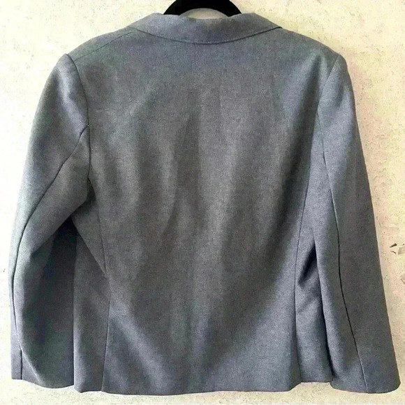 CARRIAGE COURT VINTAGE12 PETITE SHORT WOMENS CAREER CHURCH INTERVIEW GRAY BLAZER - Picture 8 of 8